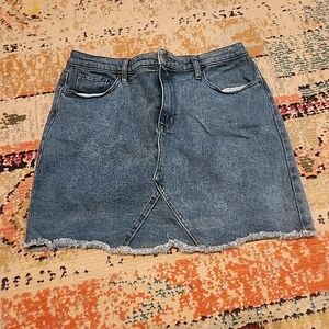 Mossimo Supply Co. Blue Frayed Mini Skirt